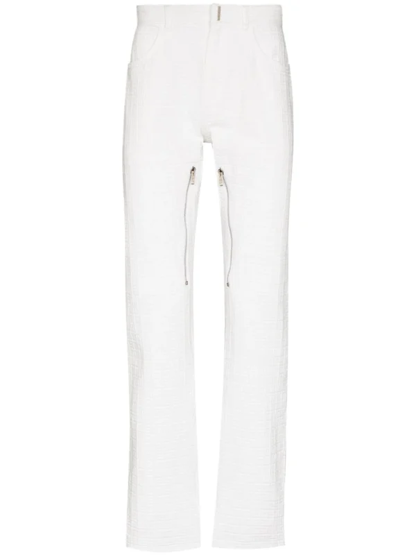 4G zip-detail straight-leg jeans