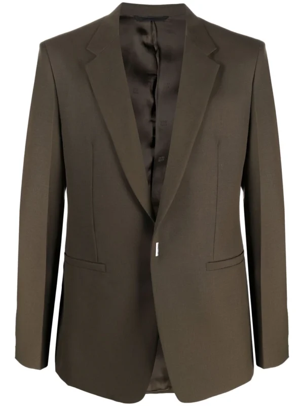 single-breasted wool blazer