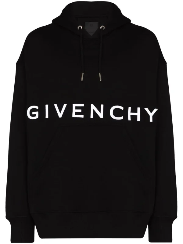 Front logo heavy brushed hooded sweatshirt