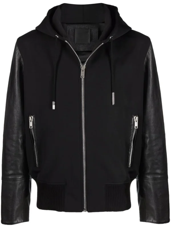 Panelled hooded jacket