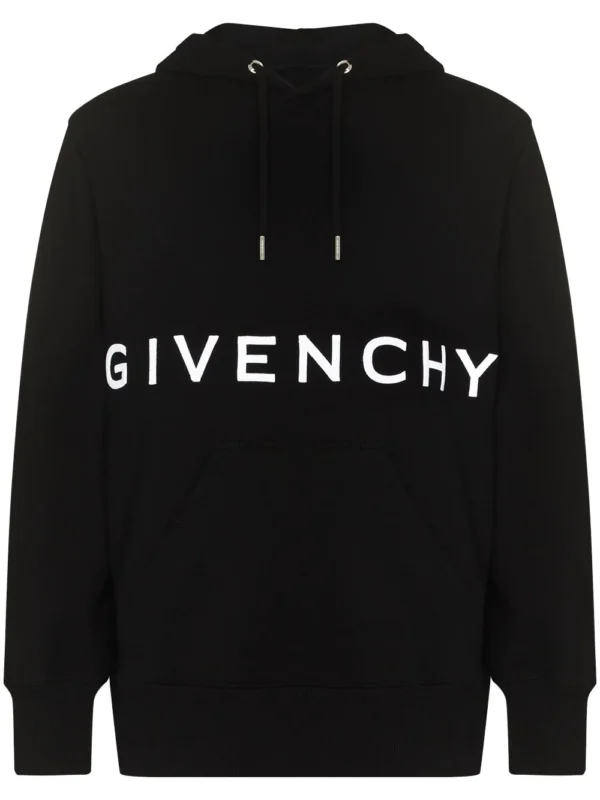 4G-embroidered cotton hoodie