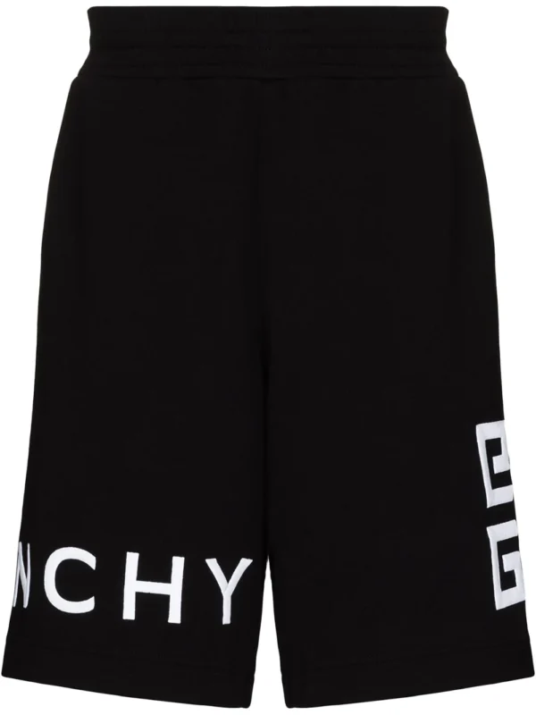 Brushed logo track shorts