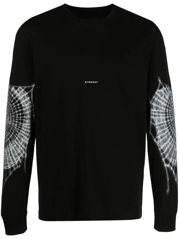 Web-print long-sleeved T-shirt