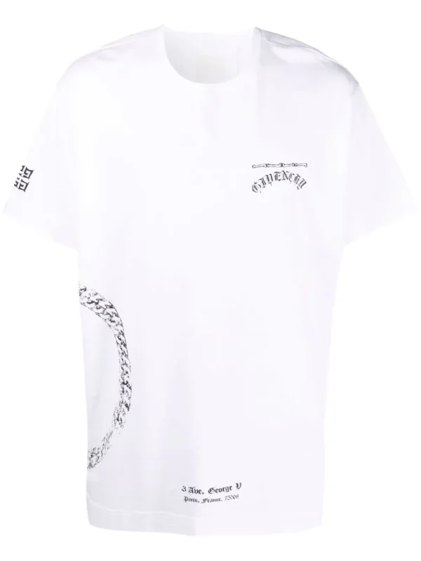 Chain logo-print short-sleeve T-shirt