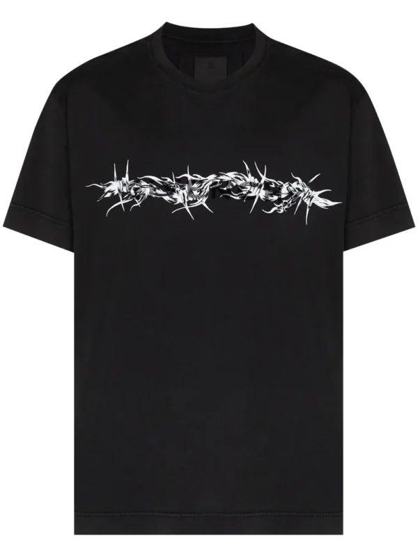 Barbed Wire-print T-shirt