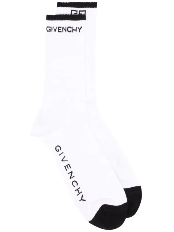 Logo-printed socks