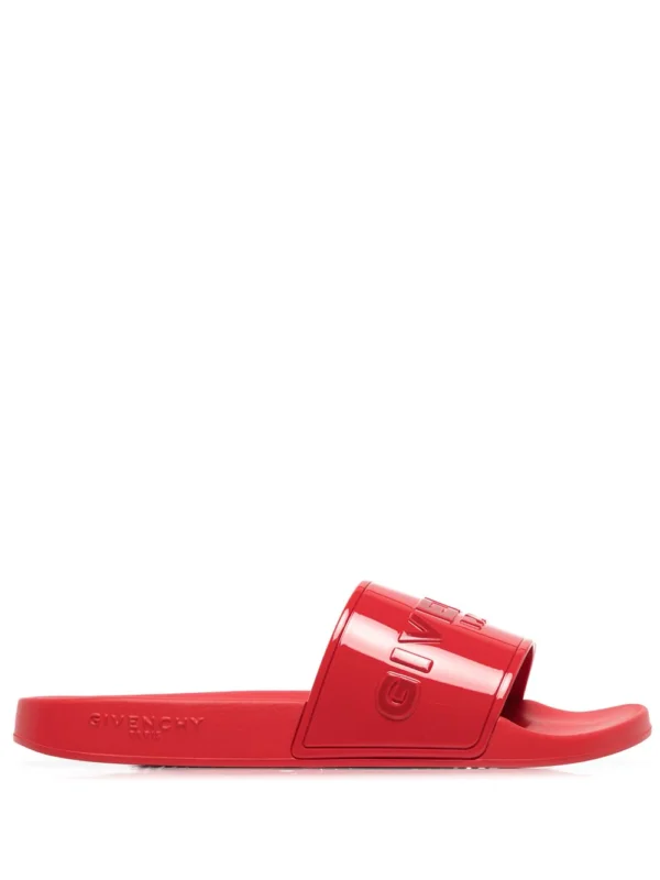 Slide embossed logo sandals