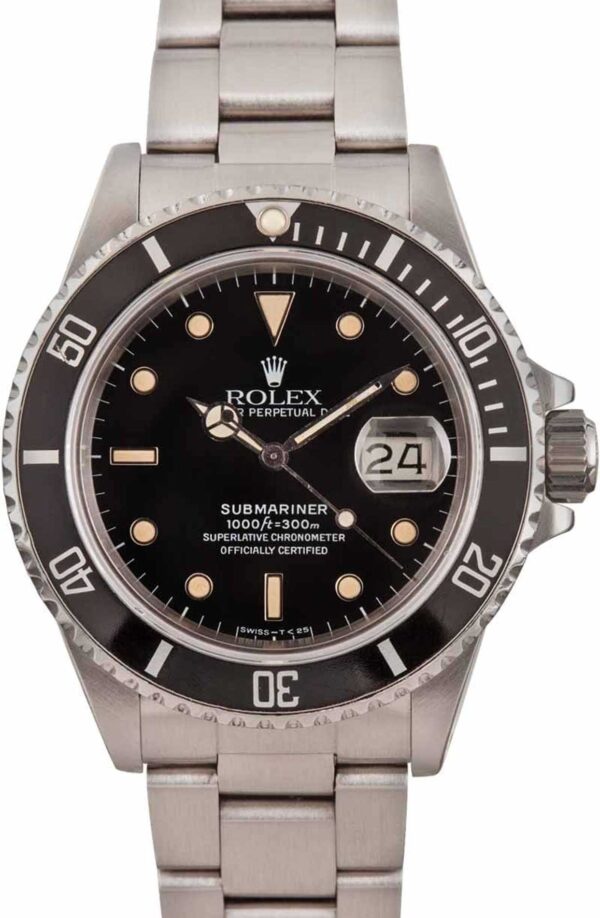 Vintage Rolex Submariner 168000 Stainless Steel