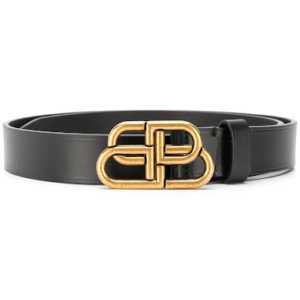 BB logo thin leather belt