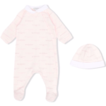 Logo-print short-sleeved romper