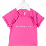 Logo-print ruffle T-shirt