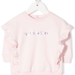 Logo-print ruffled sweatshirt