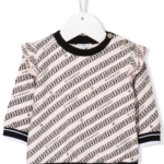 Chain-print fleece sweatshirt