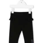 Logo-print ruffle-detail leggings