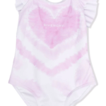 heart-print ruffled swimsuit