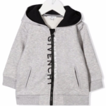 logo-print zip-up hoodie
