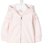 Logo-print zip-up hoodie