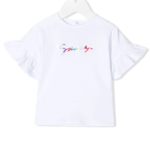 Logo-embroidered top