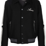 embroidered logo bomber jacket