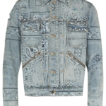 bandana-print denim jacket