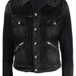 zip-detail denim jacket