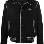 embroidered-logo shirt jacket