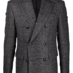Houndstooth lurex blazer