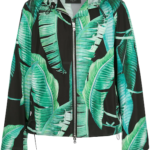 Banana leaf hooded jacket