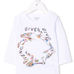 long-sleeved distorted logo top