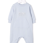 logo-print long-sleeved romper