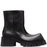 Trooper square-toe ankle boots