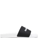 raised logo slide sandals